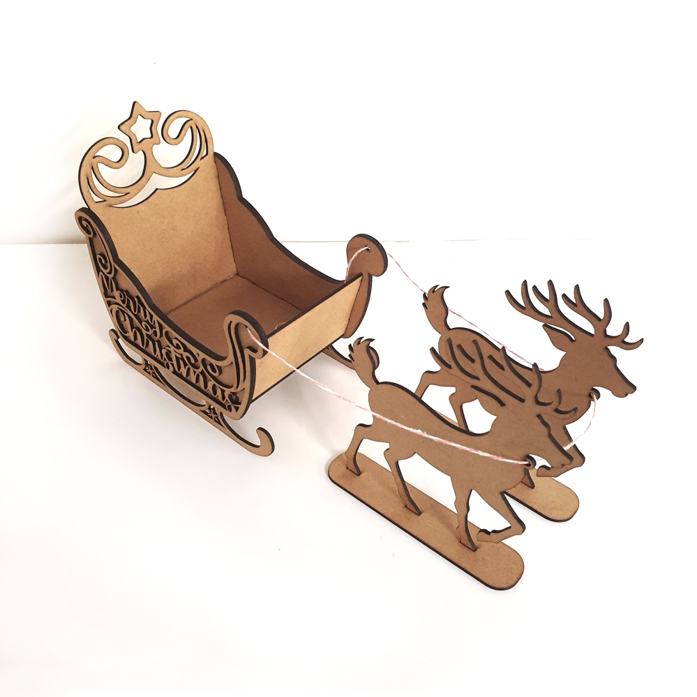 Christmas Sleigh with Reindeer